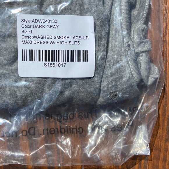 NWT Darker Wavs Extra Tall Turtleneck Semi-Sheer Jersey Maxi Dress w. Side Slits - Picture 8 of 11